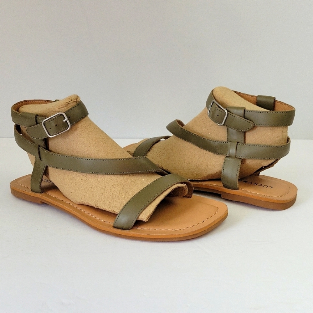 Lucky Brand Byleth Gladiator Sandals Sage Green Size 9 NWOT